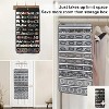 Double-Sided Hanging Jewelry Organizer with 80 Pockets, Over-Door Closet Storage for Earrings, Necklaces, Bracelets Rings, Gray - 2 of 3