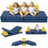 INFURNIC Baby and Toddler Learning Toys Modular Play Couch Premium Soft Foam Set for Active Toddlers Indoor Play, Blue, 59.1"*26"*17.9" - 4 of 4