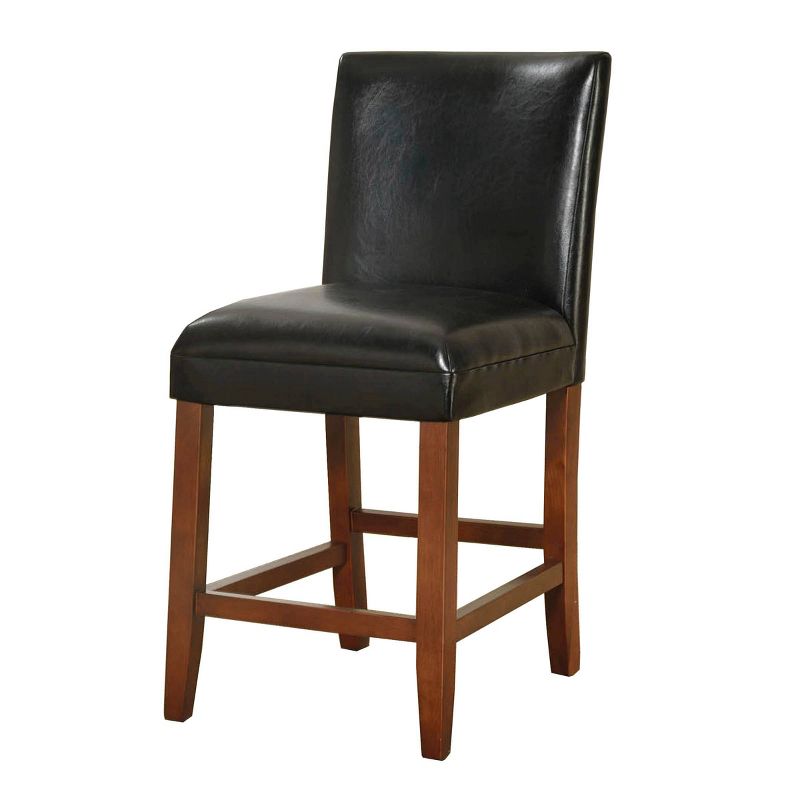 24" Faux Leather Luxury Counter Height Barstool - HomePop, 6 of 17