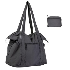 Generic Ultra Light Packable Tote Bag Nylon for Travel, Lightweight Polyester Foldable Totes with Zipper - 1 of 4