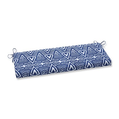 Geometric Dimensions Outdoor Bench Cushion Blue - Pillow Perfect