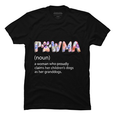 Men's Design By Humans Grandmother Loves Grandogs Pawma By littlesenh1 T-Shirt