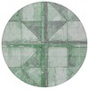 Green And Gray Geometric Washable Indoor Outdoor Area Rug - 4 of 4