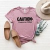 Simply Sage Market Women's Caution I Have No Filter Short Sleeve Graphic Tee - 3 of 4