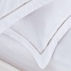 Standard 2pk Hemstitch Pillow Sham White - Luxury Hotel