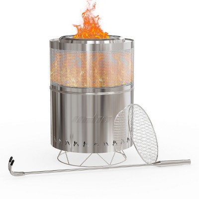 Artloge Stove Bonfire Outdoor Fire Pit Stainless Steel: Smokeless & Portable,Portable Fire Pit for Camping,Outdoor Use Wood or Burning Bonfire