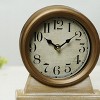 VIP Metal 8.25 in. Brown Rounded Rim Table Clock - 4 of 4