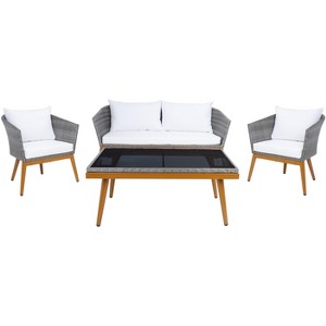 Malsor 4Pc Living Set - Indoor/Outdoor - PAT7529 - Safavieh - 1 of 4