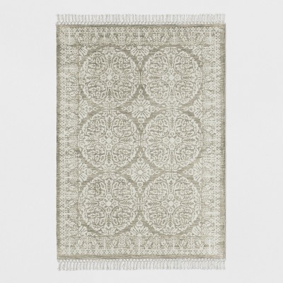 5'x7' Patterned Woven Area Rug Tan - Threshold™