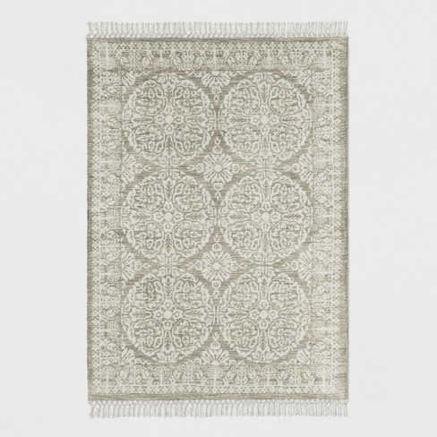 5 X7 Patterned Woven Area Rug Tan Threshold Target