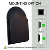 24x36 Inch Arched Recessed Medicine Cabinet, Metal Framed Bathroom Wall Cabinet with Mirror and Adjustable Shelves - 4 of 4