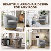 Likepay Velvet Swivel Accent Chair Barrel Chair, 360° Swivel Chair, Makeup Vanity Stool Modern Accent Chair for Living room Bedroom - 3 of 4