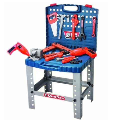 Qaba Kids Tool Set, 47 Piece Pretend Play Kids Workbench, Toddler Tool Bench  & Trolley For Children, Gift For Boys And Girls Aged 3-6 Years Old : Target