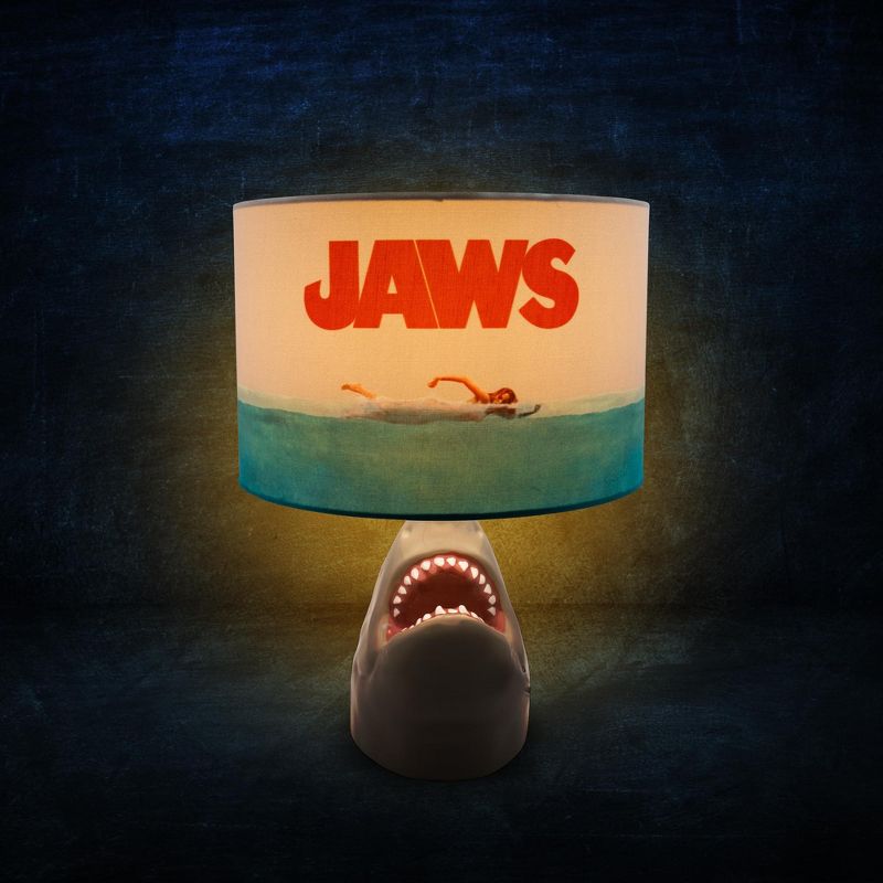Ukonic JAWS Classic Movie Poster Desk Lamp With Shark Figural Sculpt | 13 Inches Tall, 2 of 7