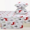 4 Piece Christmas Flannel Sheets Full, 100% Cotton Printed Bed Sheet Set, Soft Brushed Flannel, 16 Inches Deep Pocket Winter Warm Sheets - 3 of 4