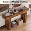 KIGFTSOD Farmhouse 63-Inch Long Narrow Console Table for Behind Couch, Wooden Rectangular for Entrance, Hallway, Living Room - 4 of 4
