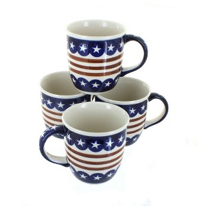Blue Rose Polish Pottery 1800 Zaklady 4PC Mug Set - 1 of 1