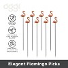 Oggi 8pc Flamingo Handle Metal Cocktail Picks - 2 of 4
