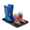 Farmlyn Creek 3 Pack Black Plastic Drip Shoe Mainstays Boot Tray for Entryway, Under Sink, 13.7 x 10.6 in - 4 of 4