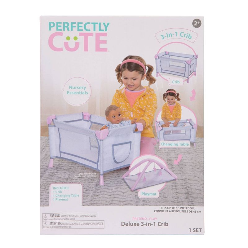 Perfectly Cute Deluxe 3 in 1 Play Crib for Baby Doll, 2 of 7