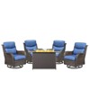 Gymojoy  Outdoor 5 Inch Swivel Chairs Glider Chairs with Fire Pit Table - 3 of 4