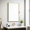 Lirago 38" Modern Gold Framed Bathroom Mirror Sleek Rectangle Vanity Mirror with Easy Installation for Bathroom Bedroom or Entryway Set of 2 - 2 of 4