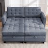 Mjkone Convertible Modular Sectional Sofa with Adjustable Armrest,Movable Storage Ottoman - 2 of 4