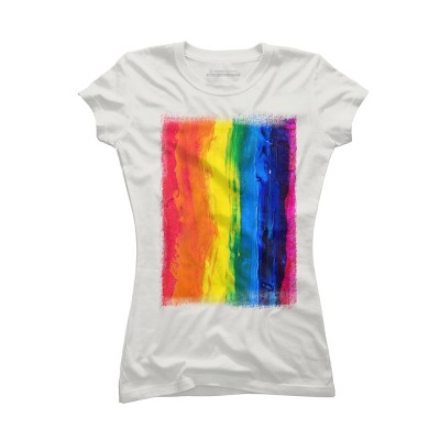 Adult Design By Humans Vertical Artistic Pride Flag By stevej T-Shirt