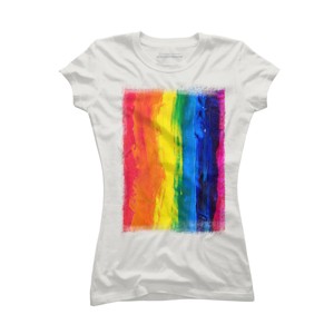 Adult Design By Humans Vertical Artistic Pride Flag By stevej T-Shirt - 1 of 2