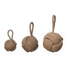 Transpac Foam 5.3 in. Brown Spring Hanging Knot Set of 3 - 2 of 3