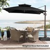 Crestlive Products 11FT Square Double Top Patio Offset Cantilever Umbrella With Base Set UV30+ Outdoor 360° Rotation 6 Heights Adjustable - 3 of 4