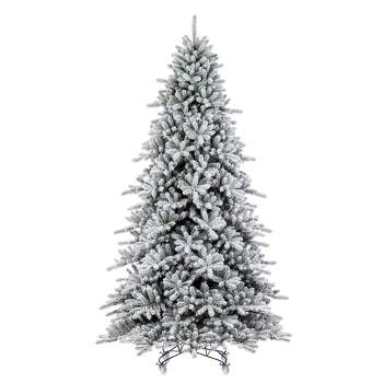 Vickerman Artificial Flocked Bavarian Pine Christmas Tree