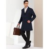 Lars Amadeus Men's Lapel Collar Single Breasted Warm Long Overcoat - 4 of 4
