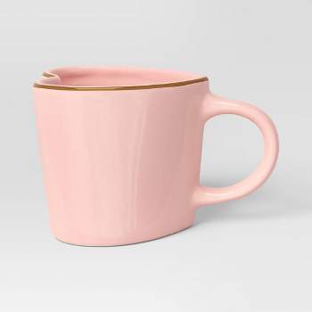 14.3oz Valentine's Day Figural Heart Shaped Mug Pink - Threshold™