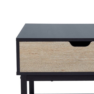Bryson 42" Two-Tone Wood & Metal Lift-Top Coffee Table with Storage