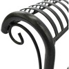Courtyard Casual Black Steel French Quarter Outdoor 4 pc Metal Seating Group - 3 of 4