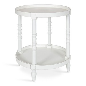 Kate and Laurel Bellport Round Wood Side Table, 20x20x24, White - 1 of 4