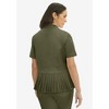 Jessica London Women's Plus Size Pleated Denim Jacket - 3 of 4