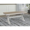 Signature Design by Ashley Westlinport Farmhouse Style Dining Bench, Antique White - 2 of 4