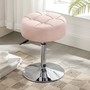 Arceso Adjustable Vanity Stool, 360° Swivel Faux Leather Stool for Makeup Room, Bathroom & Living Room - 1 of 4