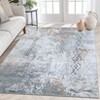 Washable Modern Abstract Rug Non Slip Low Pile Rug Soft Contemporary Throw Floor Cover Foldable Indoor Carpet for Living Room Bedroom - 2 of 4
