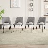 NicBex  Set of 4 Modern Dining Chairs with Adjustable Feet,Modern and Simple Dinner Chairs with Metal Legs for Kitchen,Living Room - 3 of 4