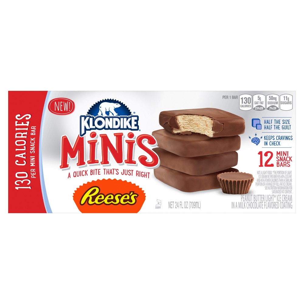 UPC 075856000269 product image for Klondike Minis Reese's Peanut Butter Ice Cream Bars - 12ct | upcitemdb.com