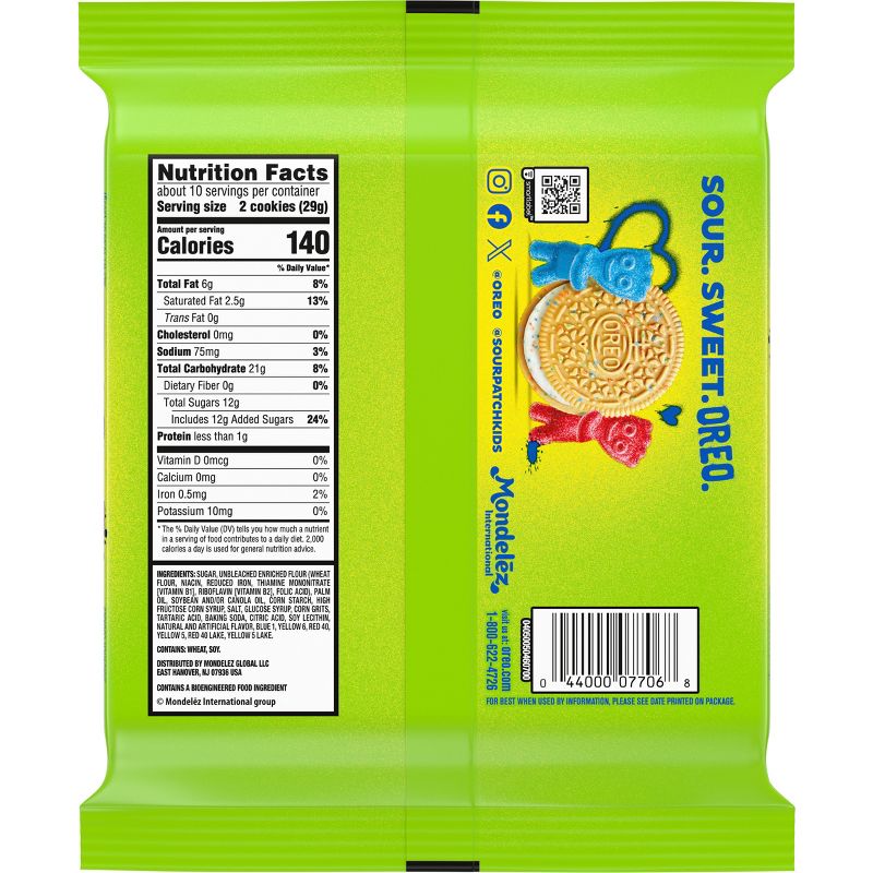 Oreo Sour Patch Kids Cookies - 10.68oz, 2 of 13