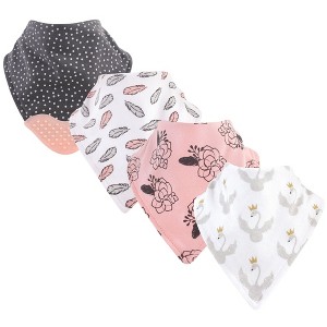 Yoga Sprout Baby Girl Cotton Bandana Bibs 4pk, Spread Your Wings, One Size - 1 of 1