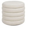 PAGED 19 Inch Boucle Fabric Ottoman with Storage, Modern Vanity Chair Footrest Ottoman with Wooden Frame for Living Room, Bedroom - 3 of 4