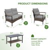 EAGLE PEAK 4 Piece Mojave Dusk Outdoor Conversation Set, Patio Wicker Furniture - 3 of 4