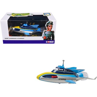 Stingray Submarine Blue and Silver with Yellow Stripes