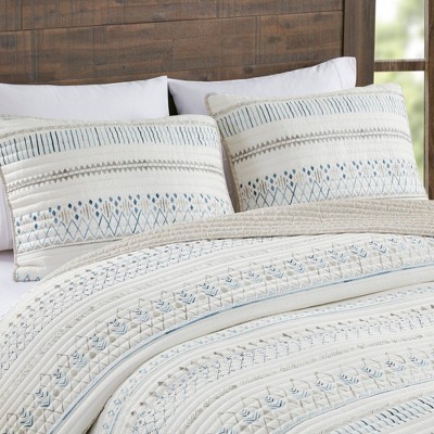 King Black and White Reversible Microfiber Quilt Set