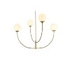 Elegant Lighting Nyomi 30-Inch Chrome Chandelier with Polished Finish - 3 of 4
